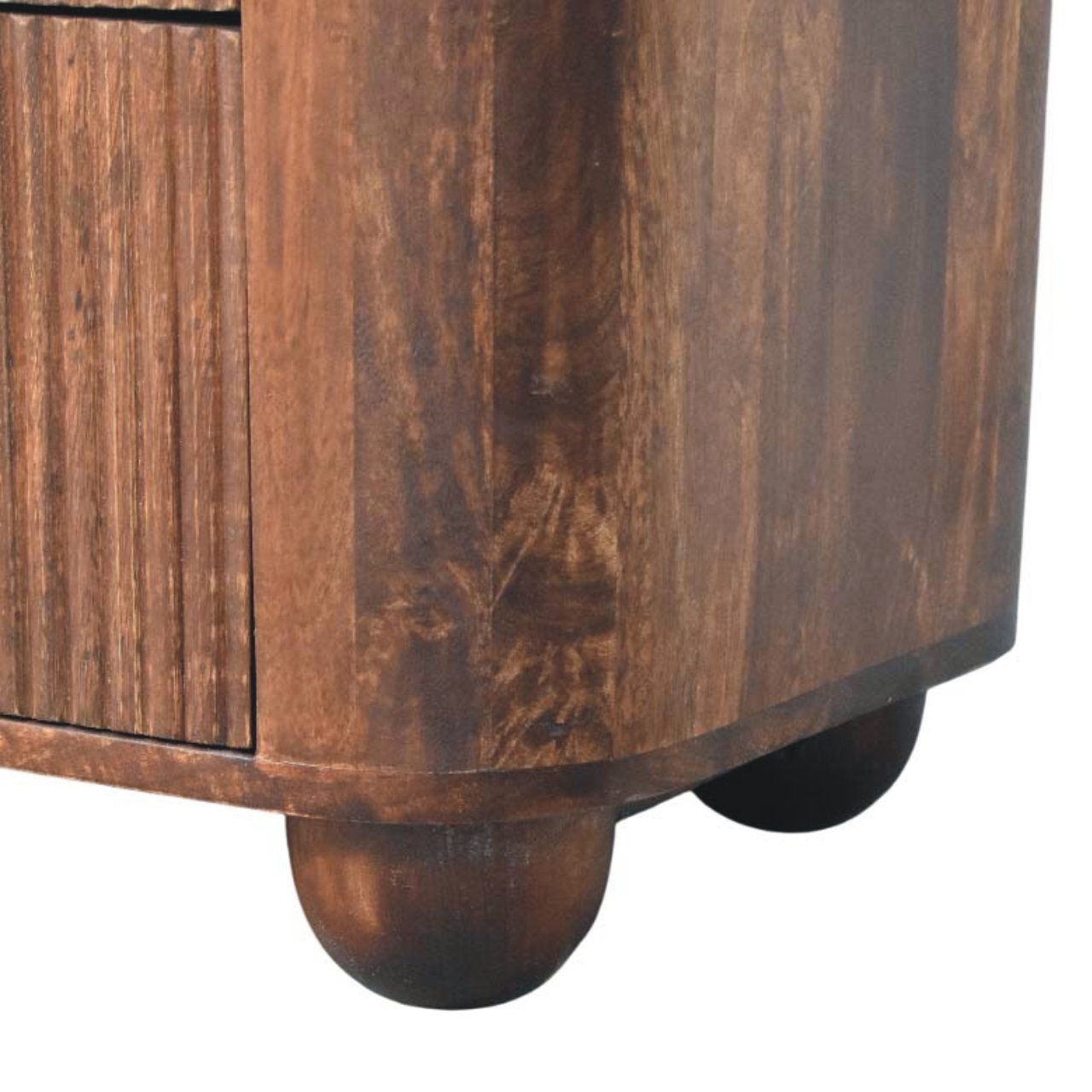 Szafka nocna z litego drewna mango – orzechowa, 55 cm - obrazek 6