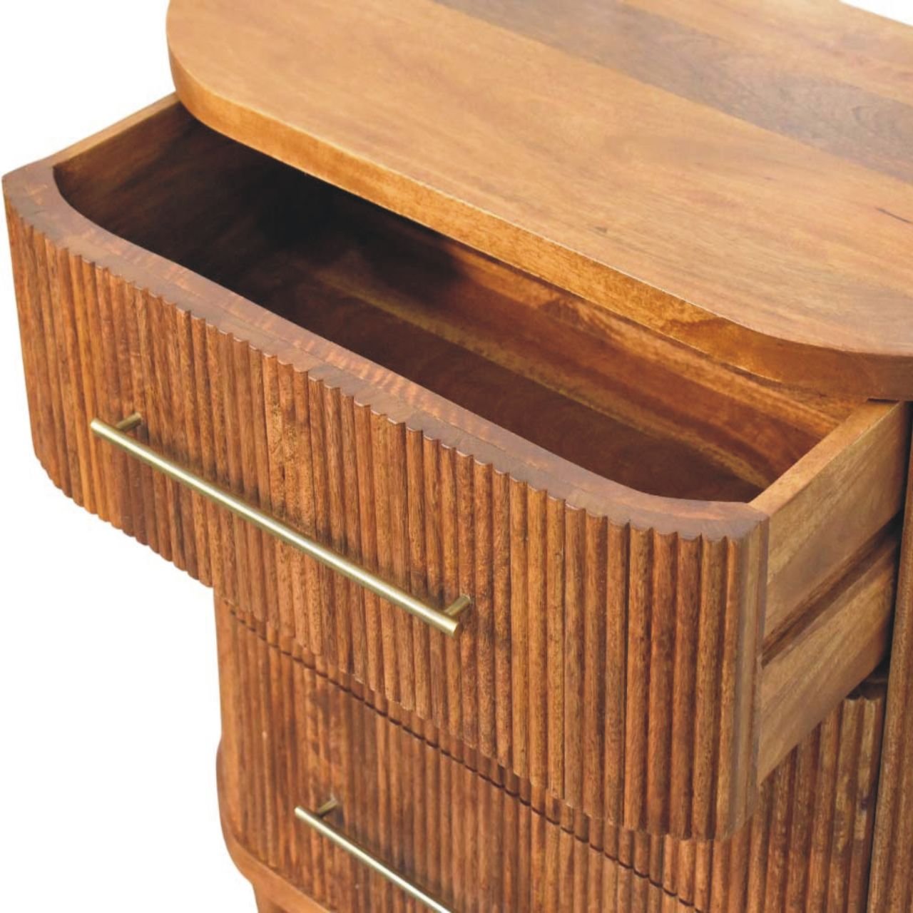 Komoda z litego drewna mango – naturalna, 80 cm — model IN4061 - obrazek 5