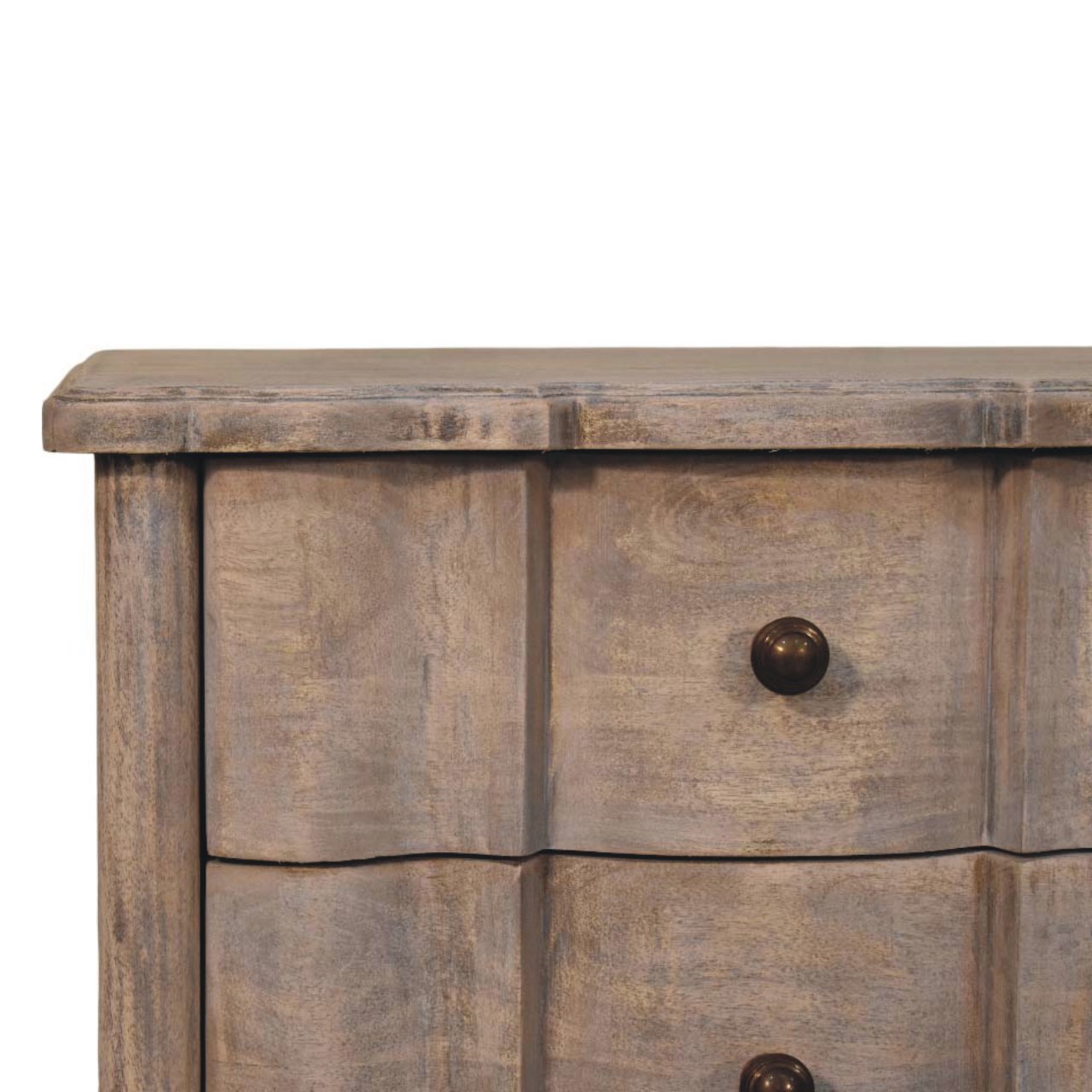 Szafka nocna z litego drewna mango – naturalna, 55 cm — model IN4062 - obrazek 3