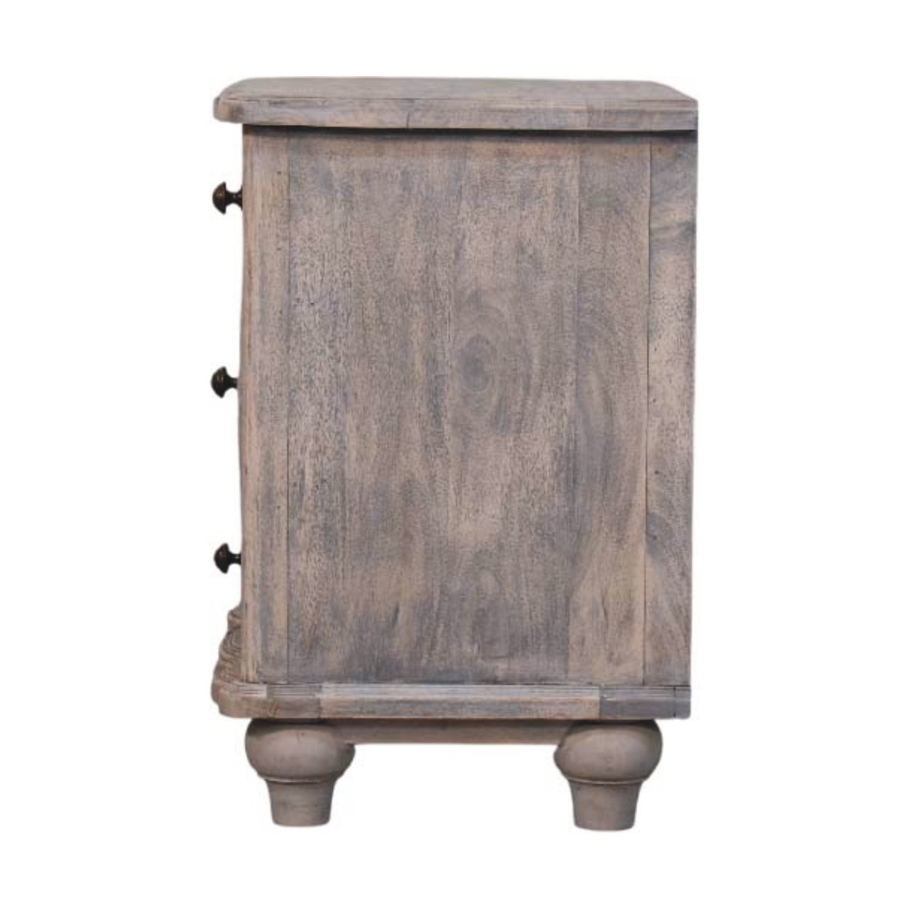 Szafka nocna z litego drewna mango – naturalna, 55 cm — model IN4062 - obrazek 7