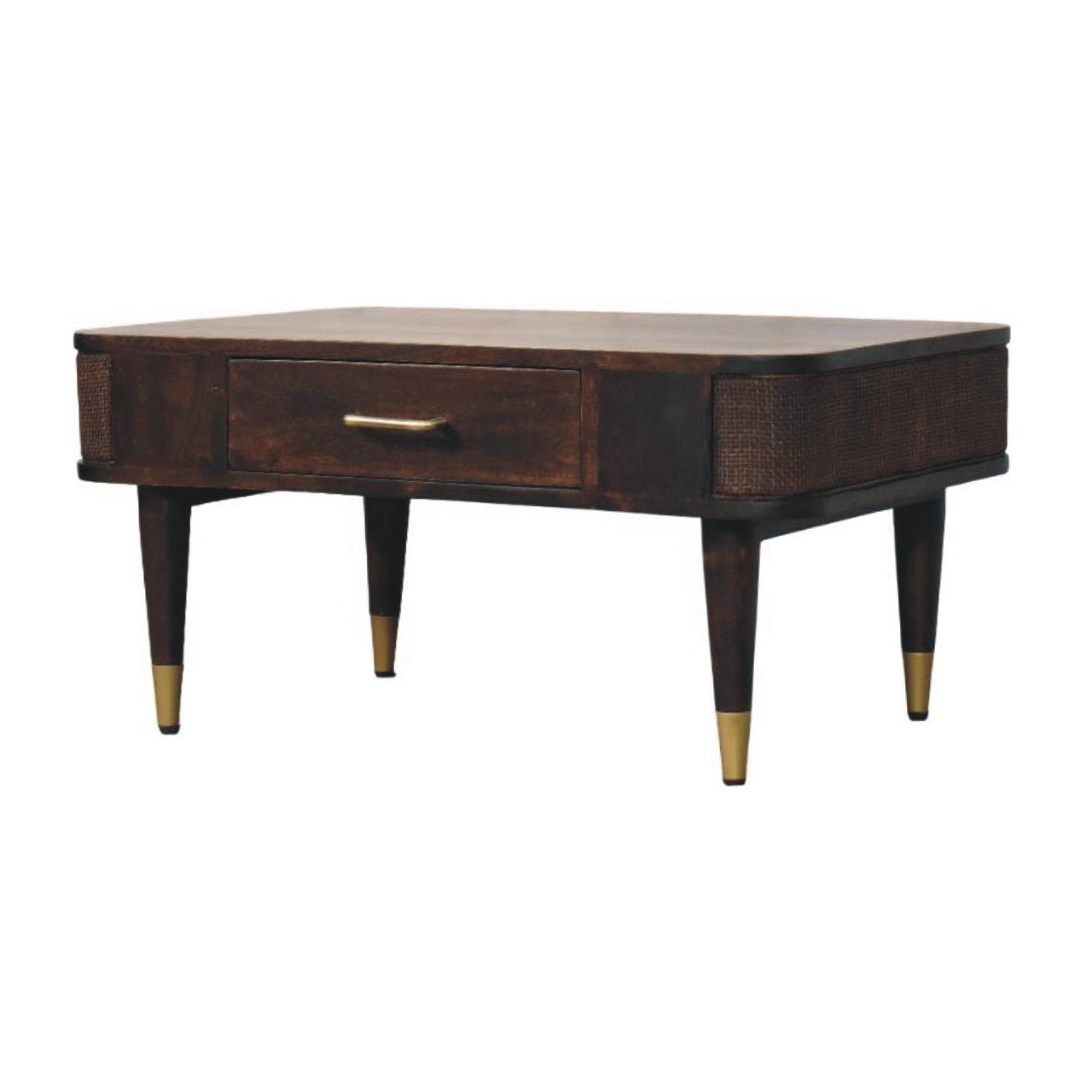 Stolik kawowy z litego drewna mango – 85 cm — model IN4067 - obrazek 2