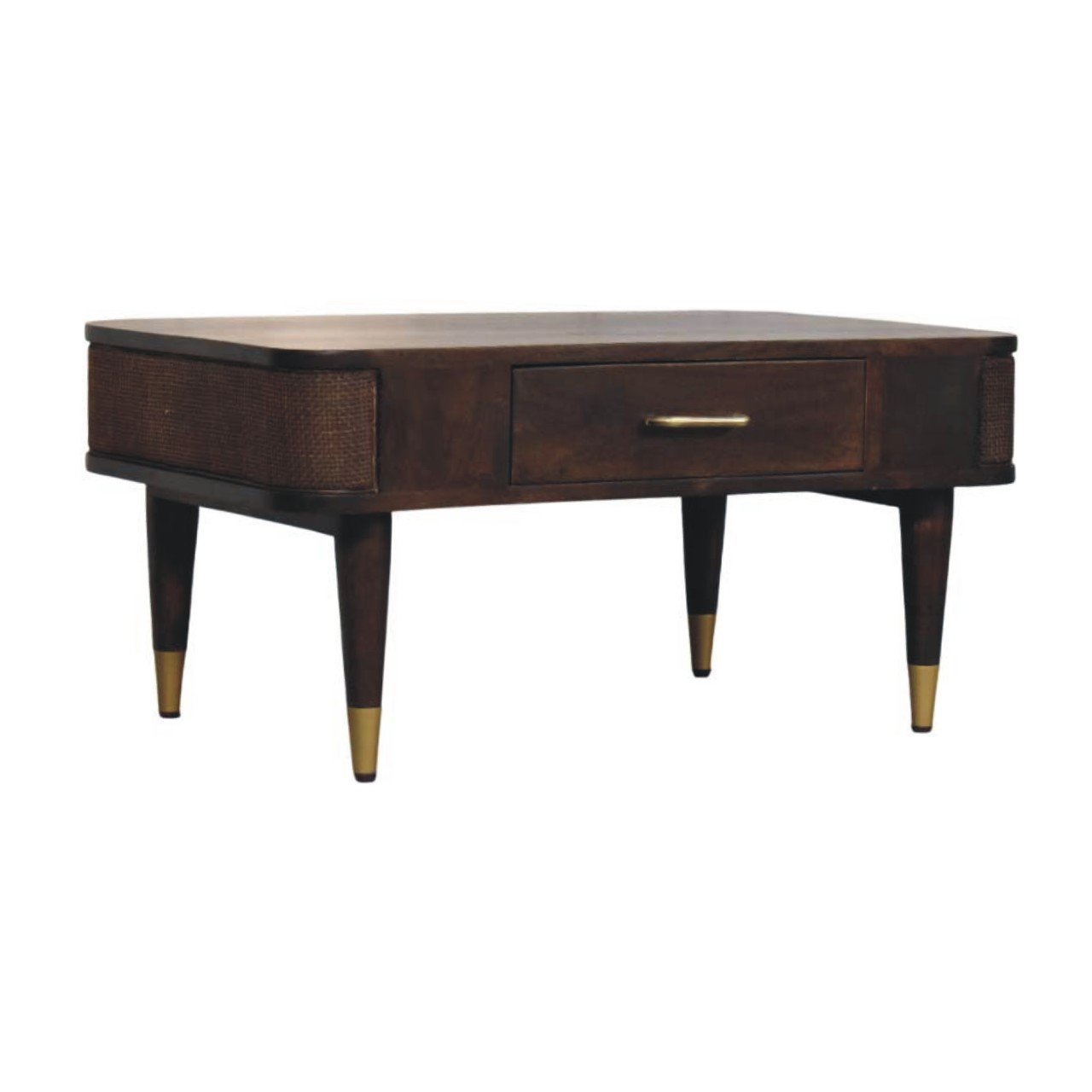 Stolik kawowy z litego drewna mango – 85 cm — model IN4067 - obrazek 3