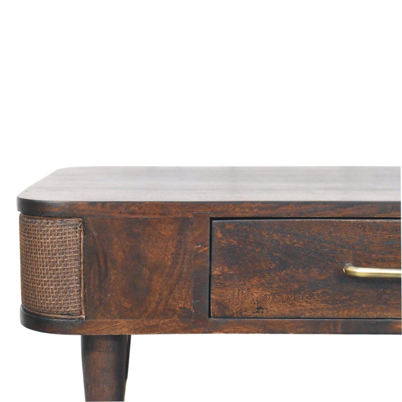 Stolik kawowy z litego drewna mango – 85 cm — model IN4067 - obrazek 4
