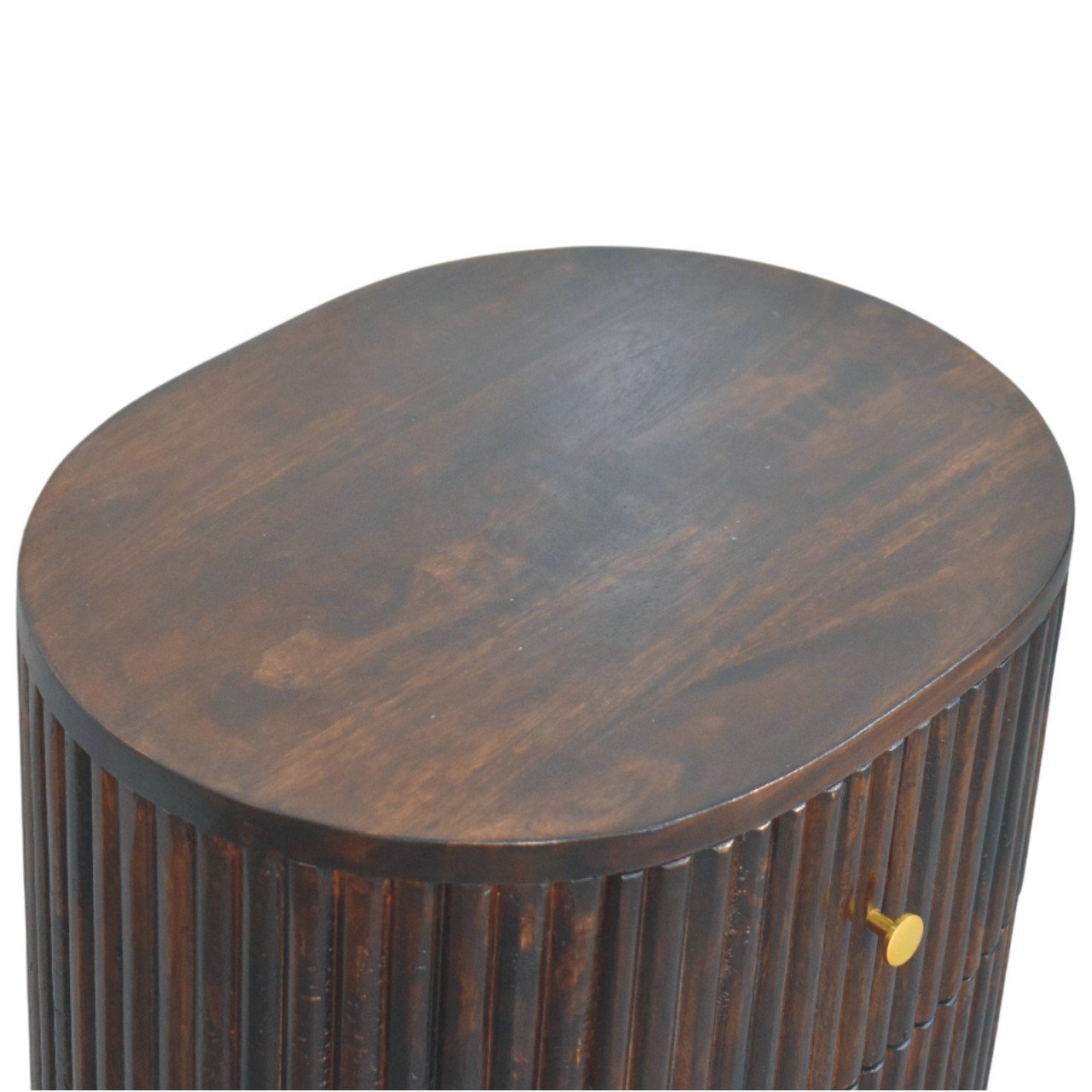 Szafka nocna z litego drewna mango – 45 cm — model IN4069 - obrazek 4