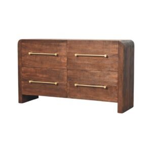 Komoda z drewna o dębowym charakterze – naturalna, 120 cm