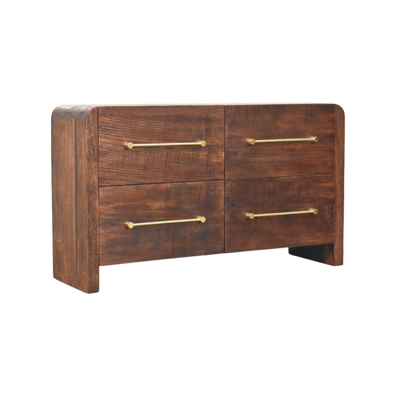 Komoda z drewna o dębowym charakterze – naturalna, 120 cm - obrazek 2