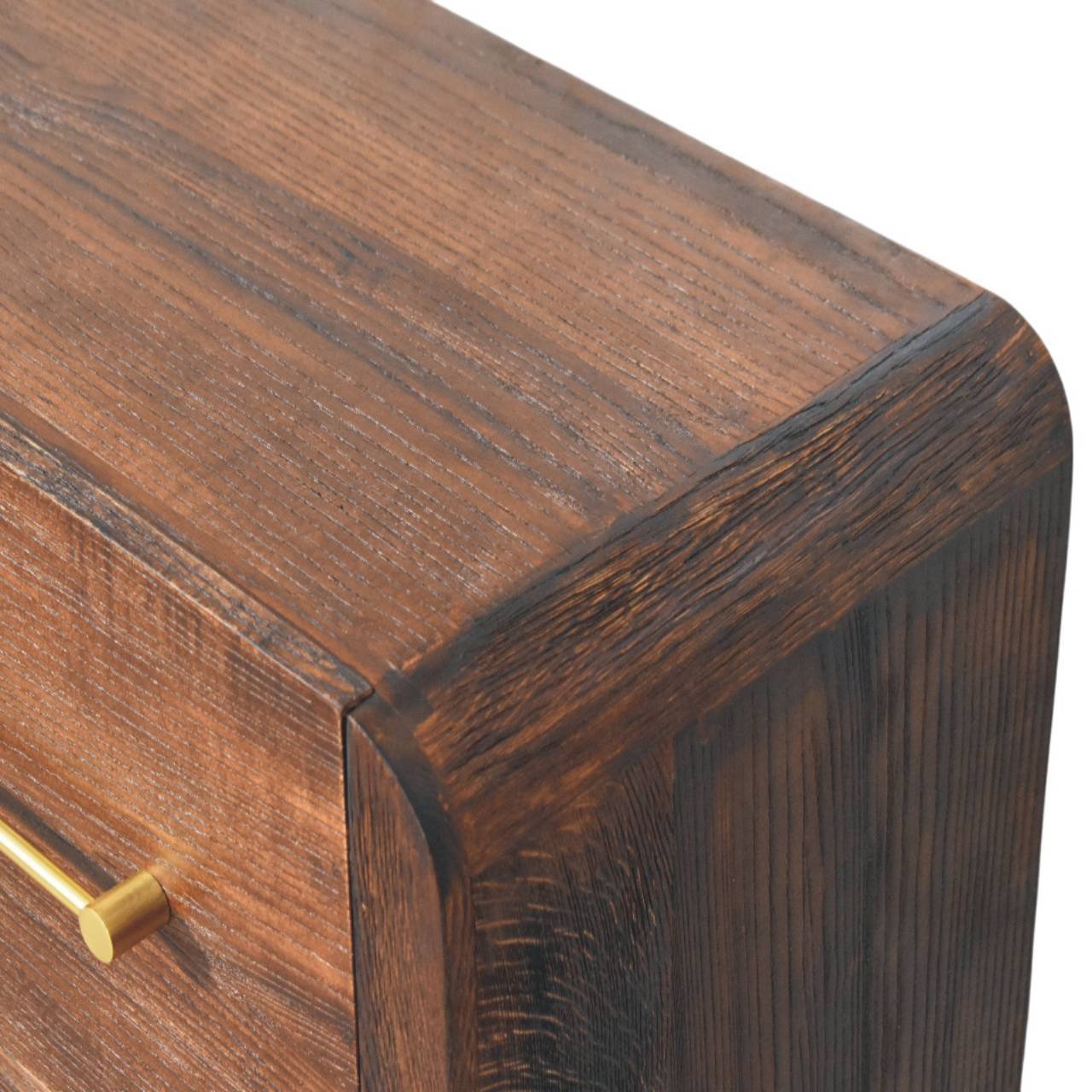 Komoda z drewna o dębowym charakterze – naturalna, 120 cm - obrazek 4