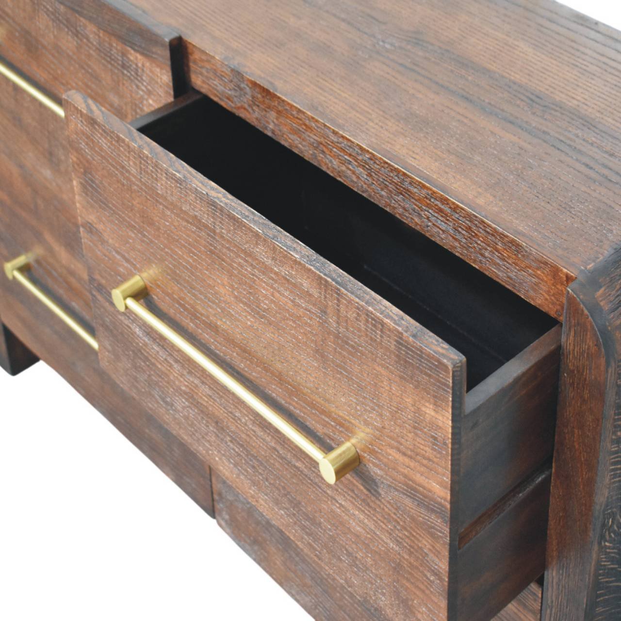 Komoda z drewna o dębowym charakterze – naturalna, 120 cm - obrazek 5