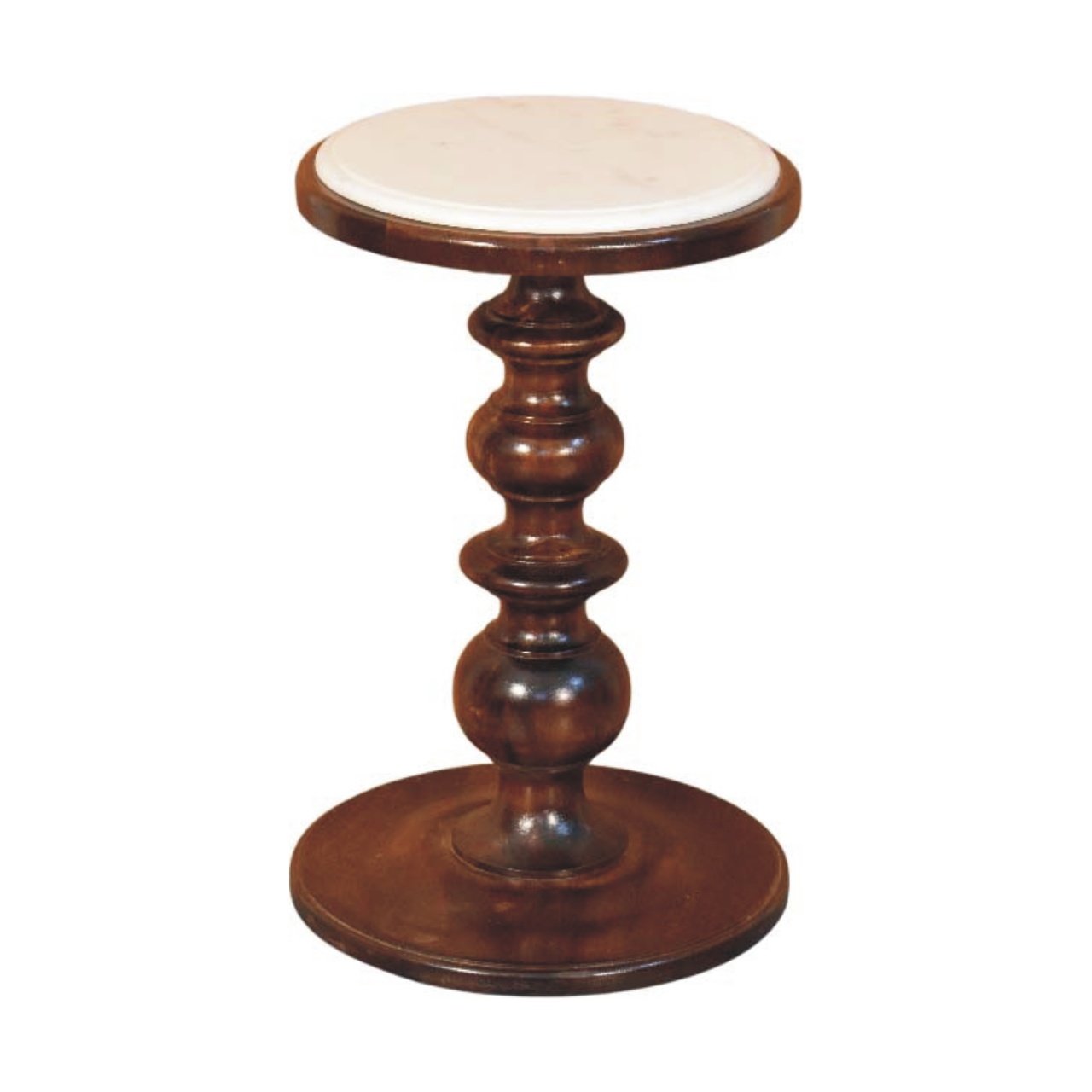 Stolik kawowy z litego drewna mango – kasztanowy, 38 cm