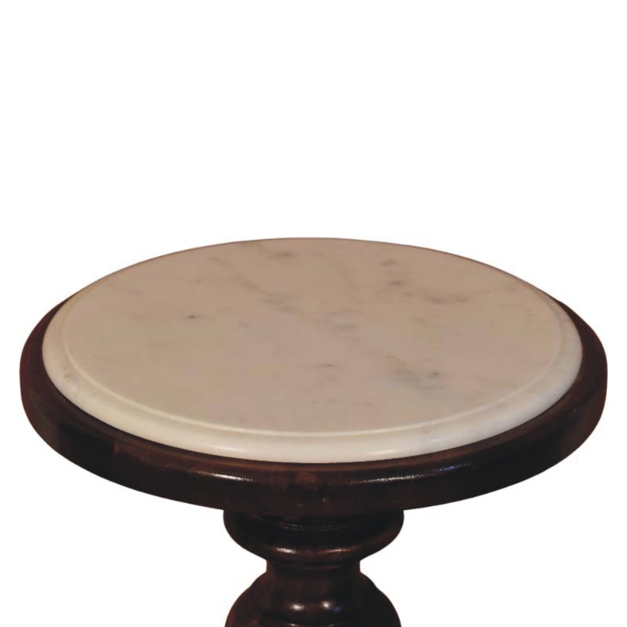 Stolik kawowy z litego drewna mango – kasztanowy, 38 cm - obrazek 4