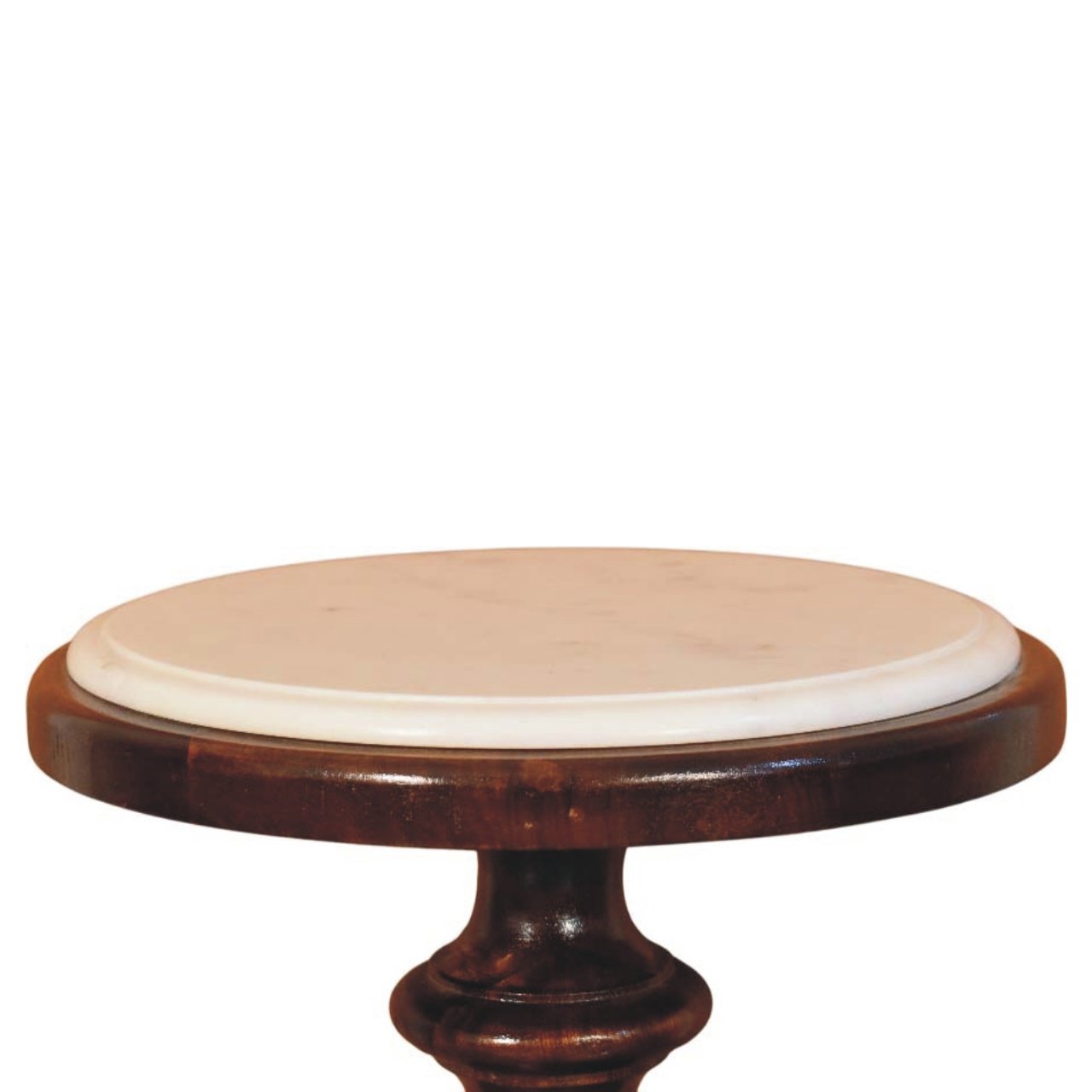 Stolik kawowy z litego drewna mango – kasztanowy, 38 cm - obrazek 5