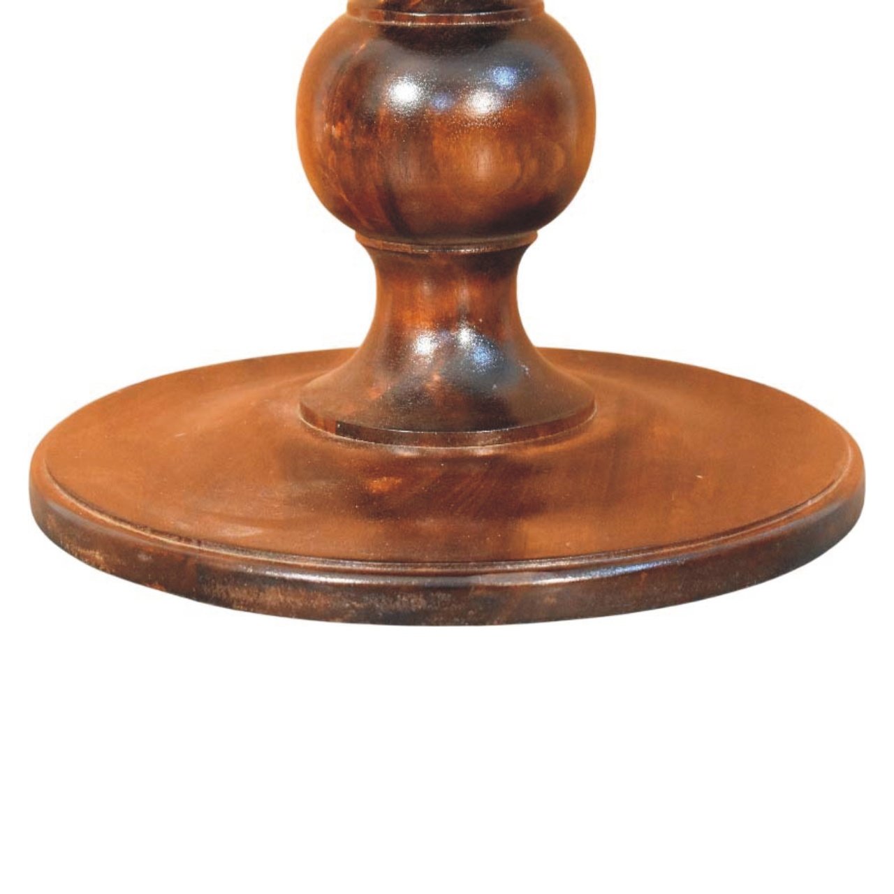 Stolik kawowy z litego drewna mango – kasztanowy, 38 cm - obrazek 6
