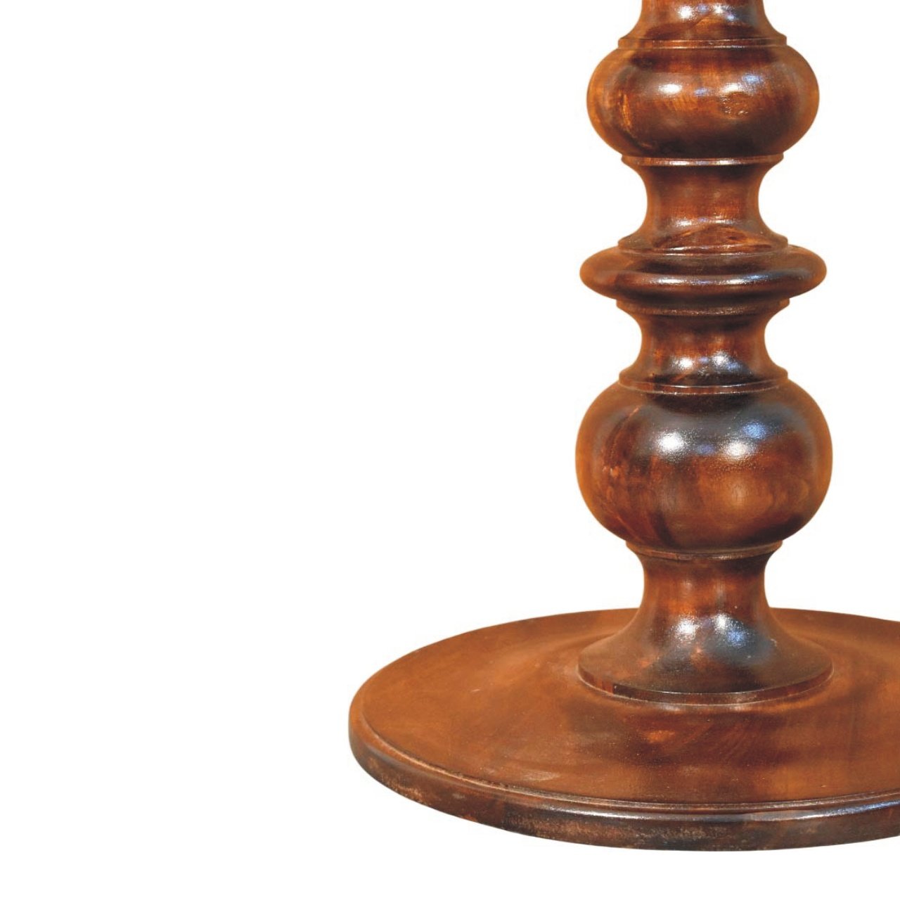 Stolik kawowy z litego drewna mango – kasztanowy, 38 cm - obrazek 7