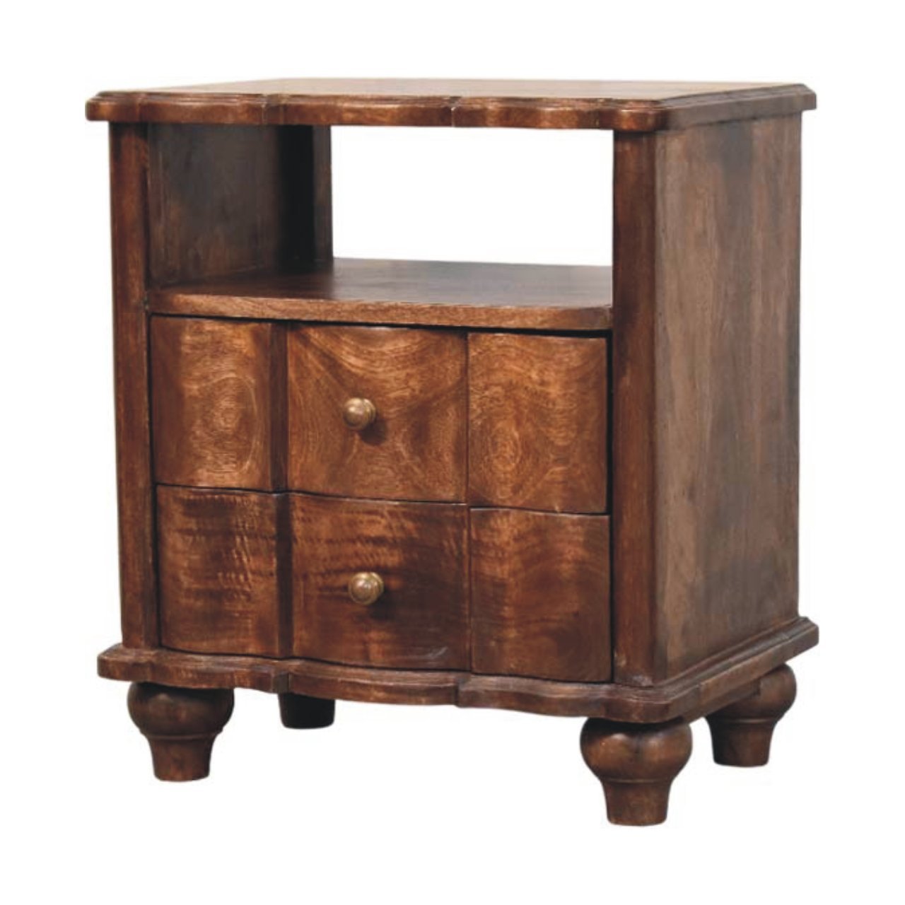 Szafka nocna z litego drewna mango – naturalna, 55 cm — model IN4085 - Image 2