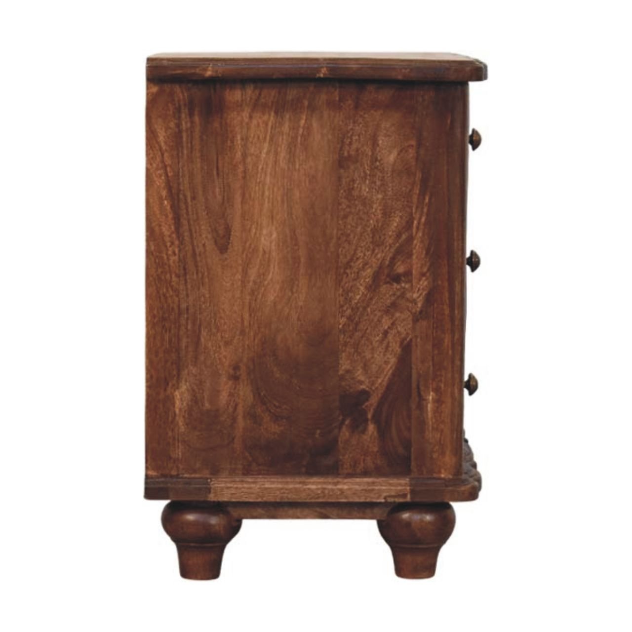 Szafka nocna z litego drewna mango – 55 cm — model IN4087 - obrazek 7