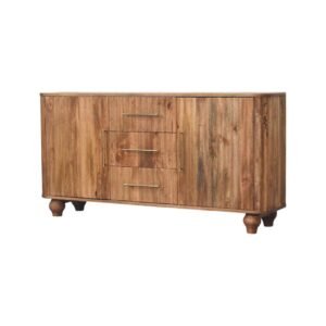 Komoda z litego drewna mango – naturalna, 146 cm