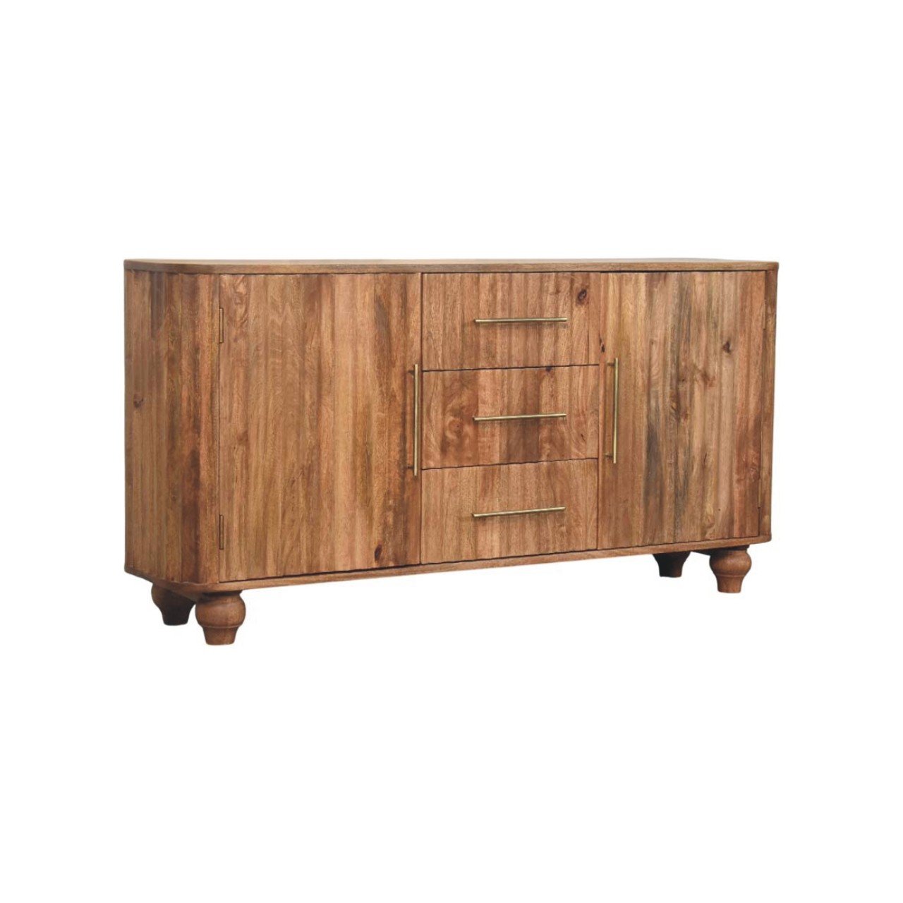 Komoda z litego drewna mango – naturalna, 146 cm - obrazek 2