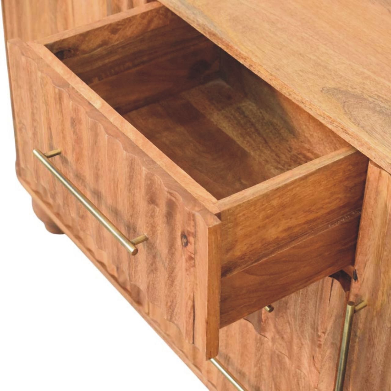 Komoda z litego drewna mango – naturalna, 146 cm - obrazek 5