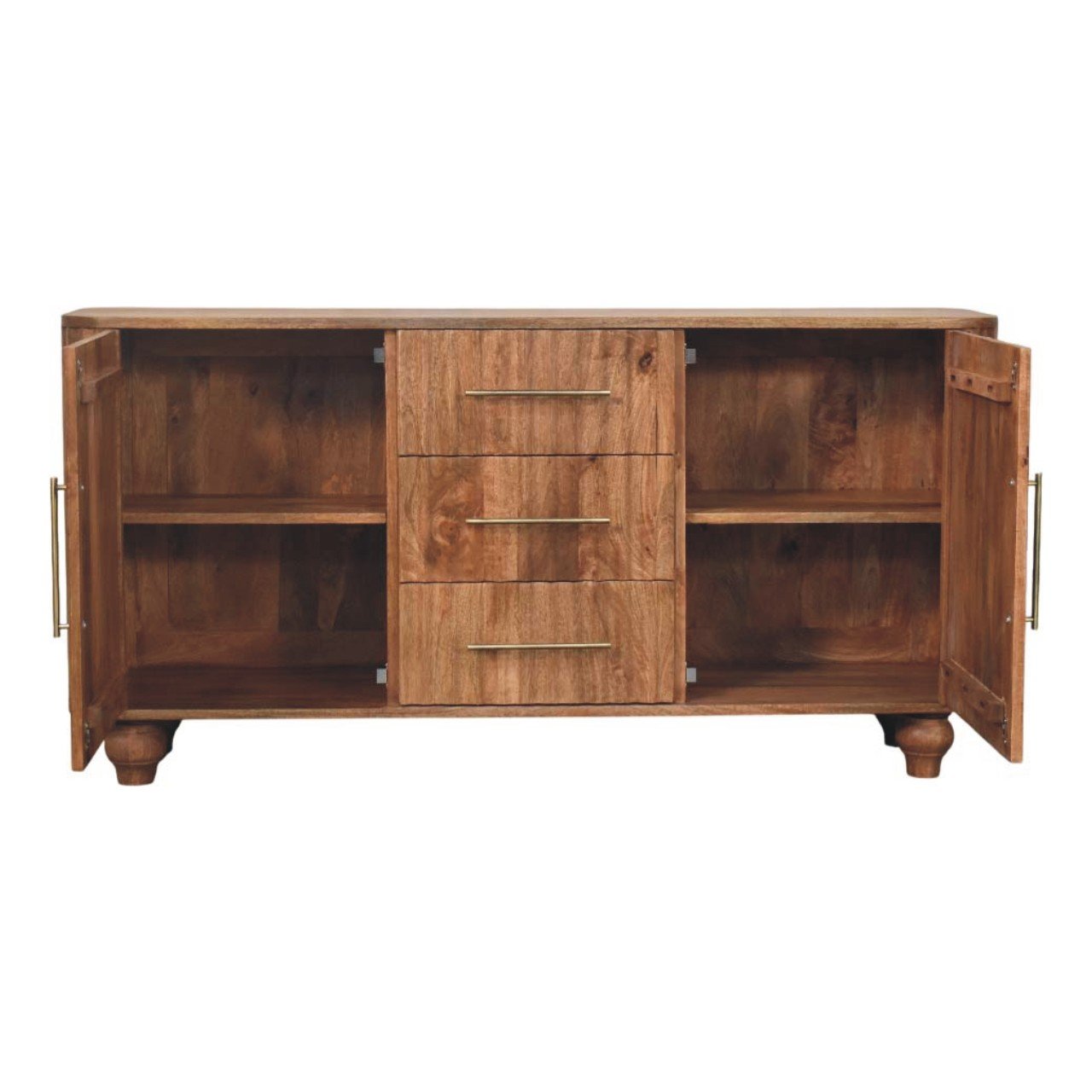 Komoda z litego drewna mango – naturalna, 146 cm - obrazek 7