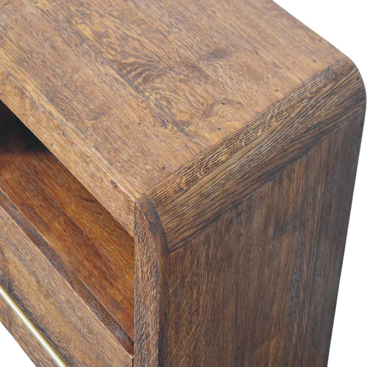Szafka nocna z drewna o dębowym charakterze – dębowa, 54 cm - obrazek 4