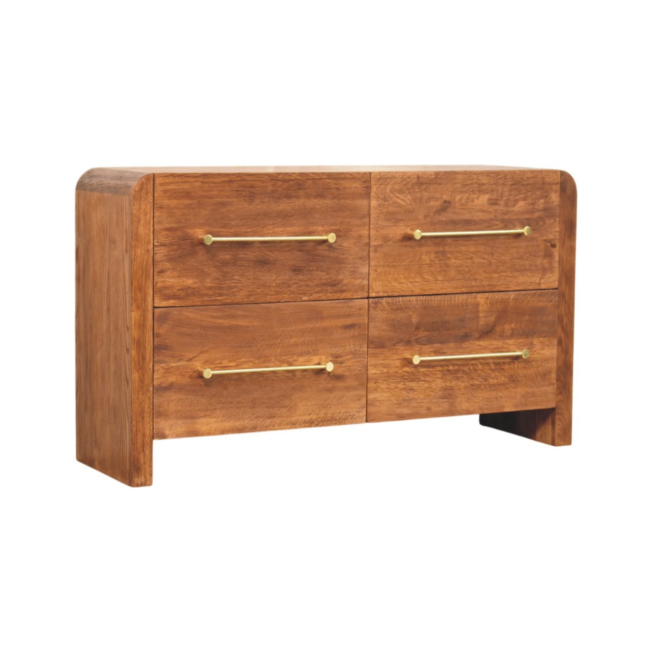 Komoda z drewna o dębowym charakterze – dębowa, 120 cm
