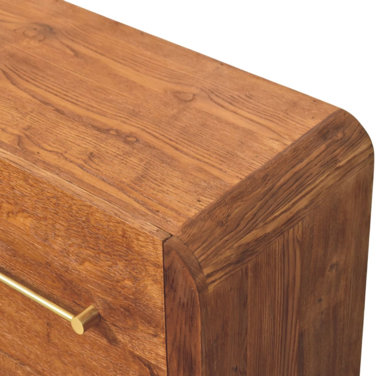 Komoda z drewna o dębowym charakterze – dębowa, 120 cm - obrazek 4
