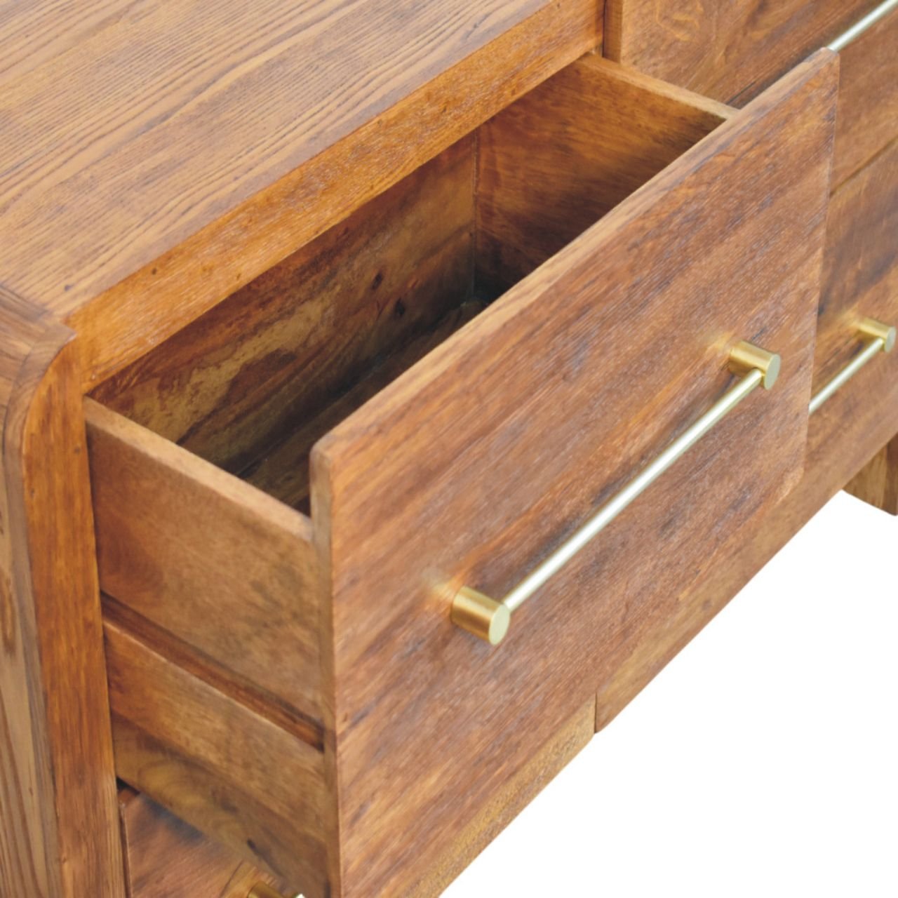 Komoda z drewna o dębowym charakterze – dębowa, 120 cm - obrazek 5