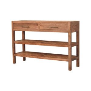 Konsola z litego drewna mango – naturalna, 120 cm