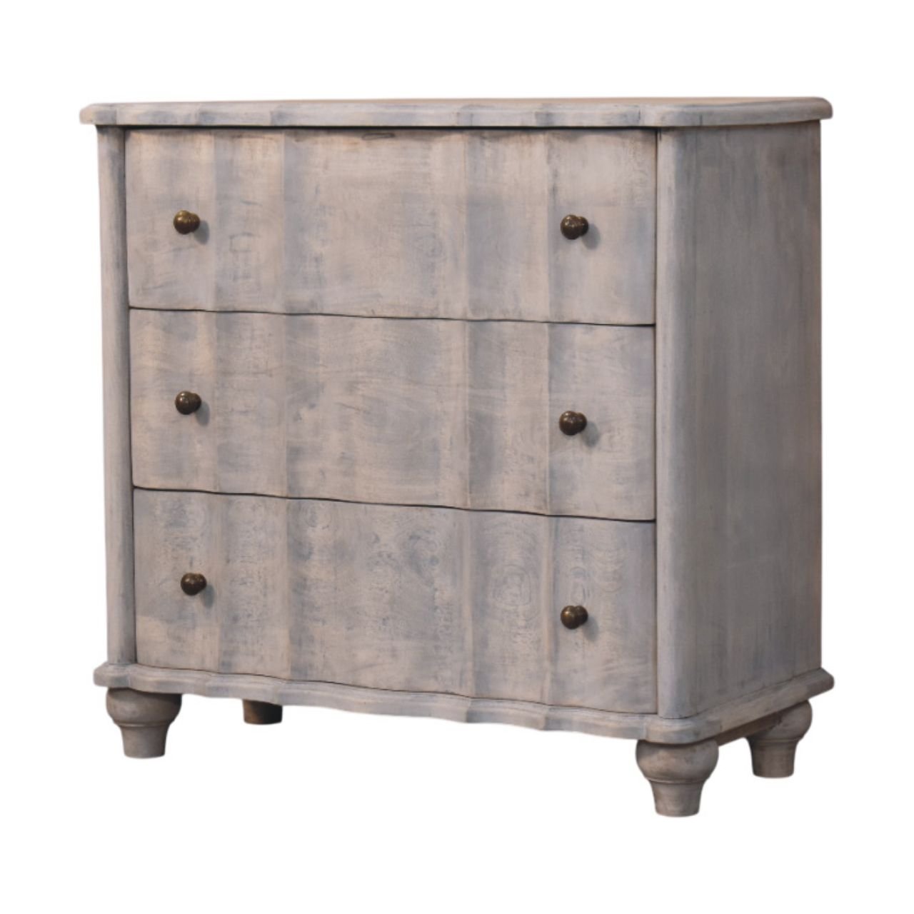Komoda z litego drewna mango – naturalna, 85 cm