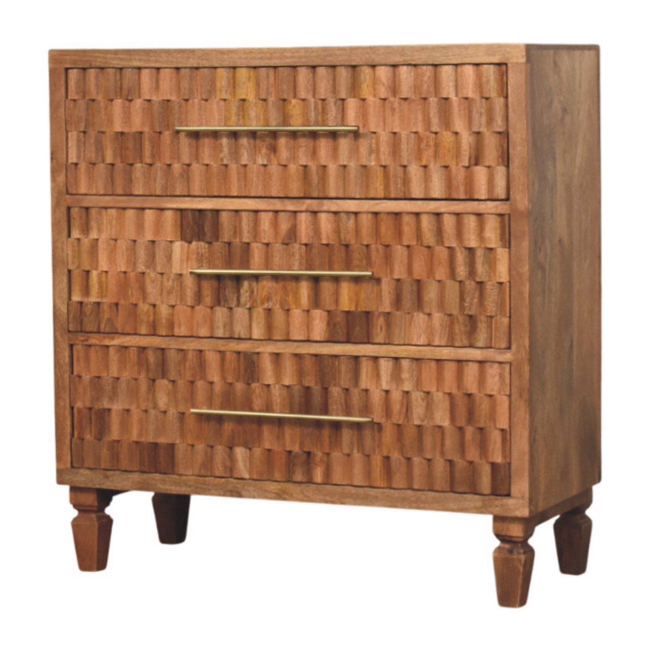 Komoda z litego drewna mango – naturalna, 83 cm