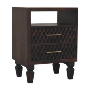 Szafka nocna z litego drewna mango – 45 cm — model IN4104