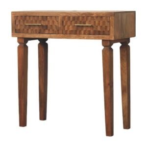 Stół z litego drewna mango – naturalny, 80 cm — model IN4107