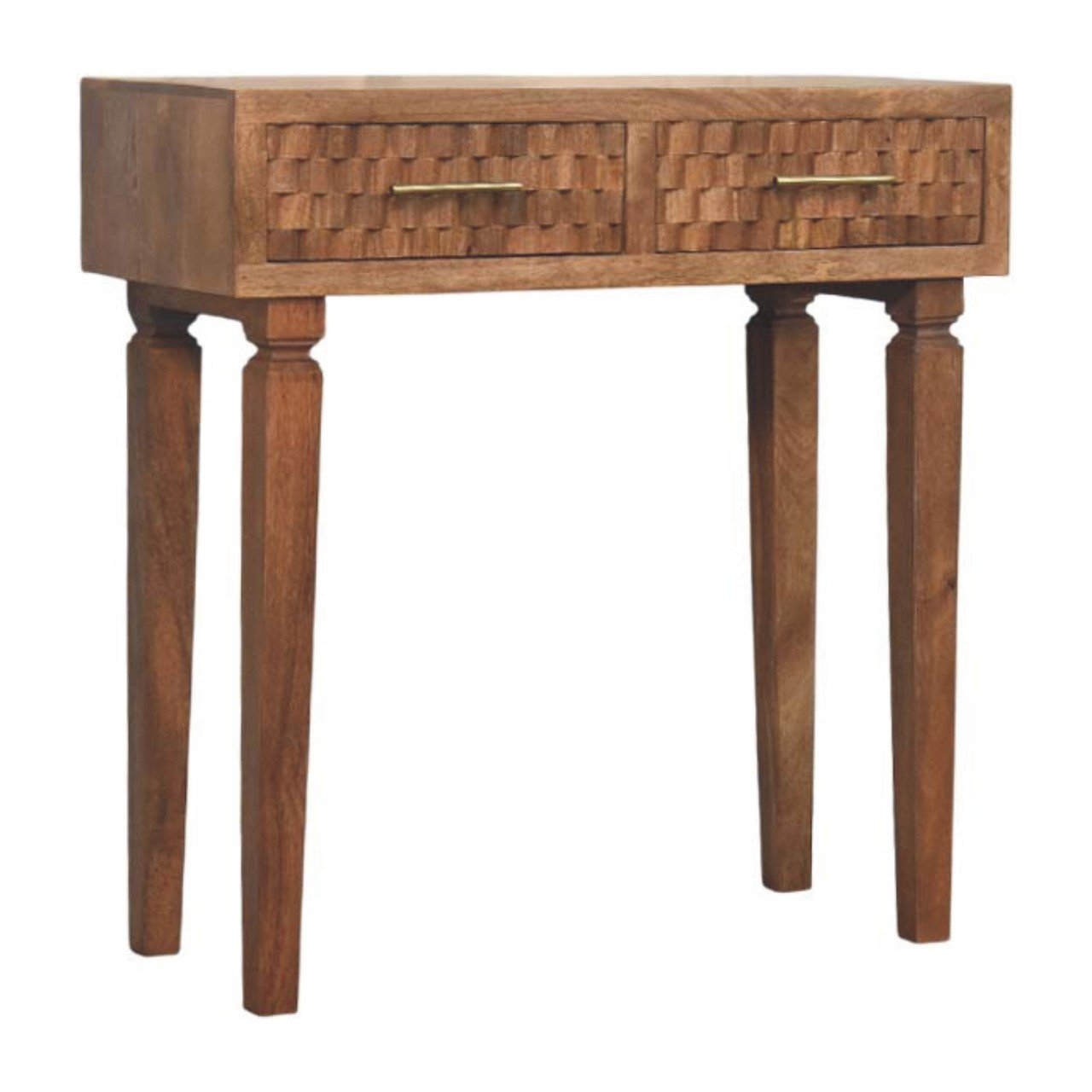 Stół z litego drewna mango – naturalny, 80 cm — model IN4107 - obrazek 2