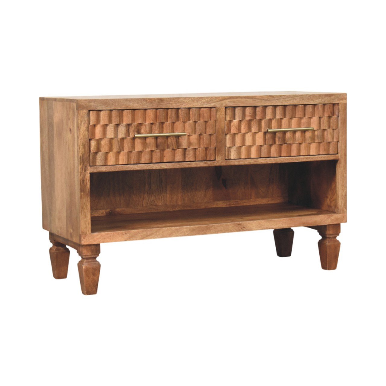Szafka z litego drewna mango – naturalna, 87 cm - Image 2