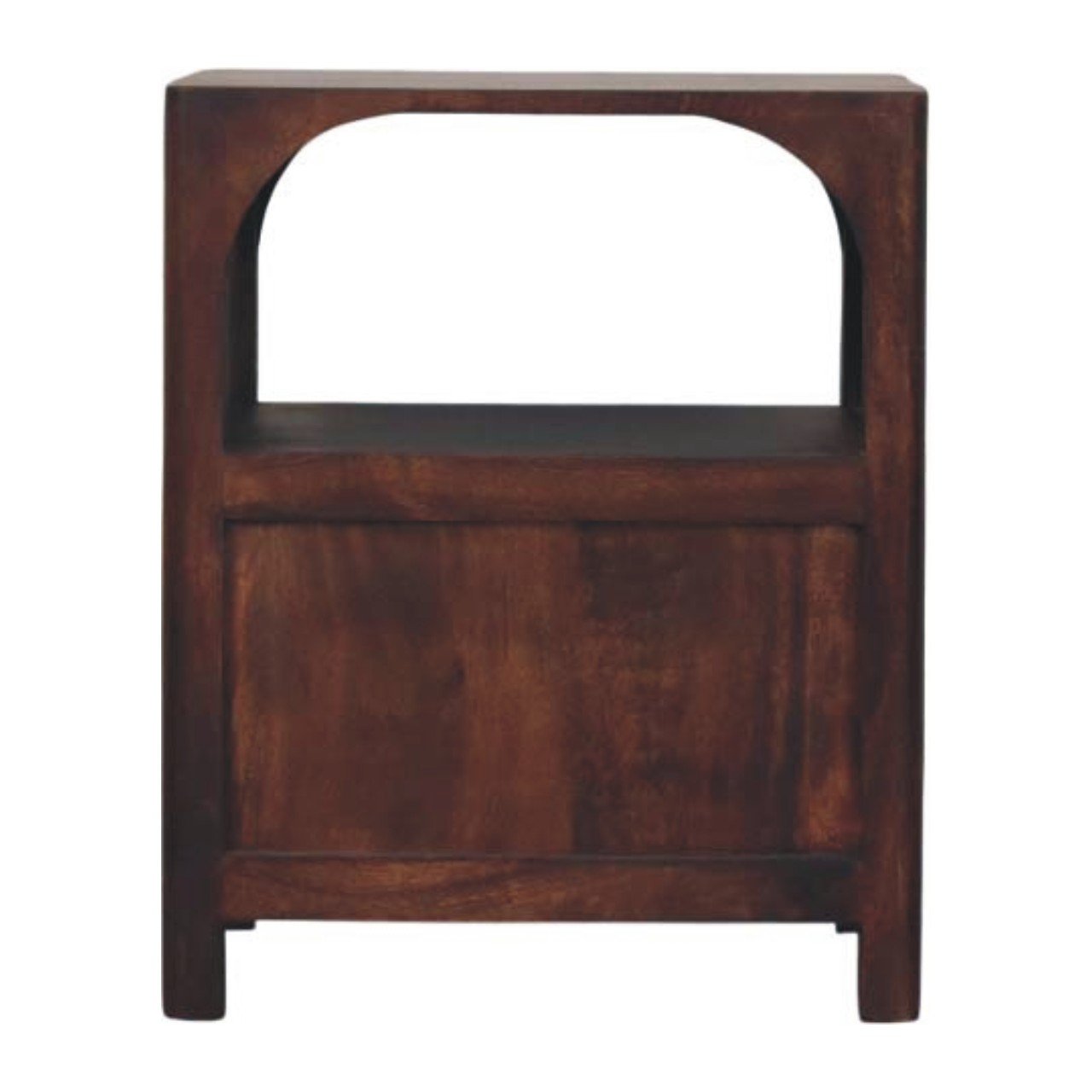 Szafka nocna z litego drewna mango – naturalna, 45 cm — model IN4113 - obrazek 8