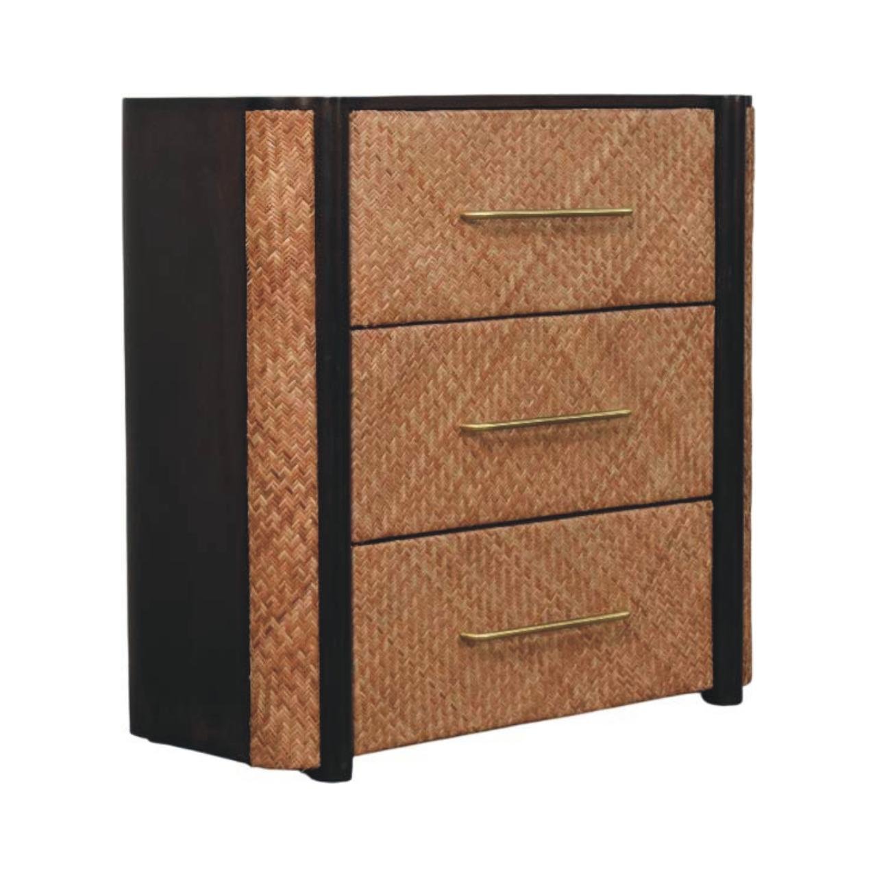 Komoda z litego drewna mango – naturalna, 90 cm