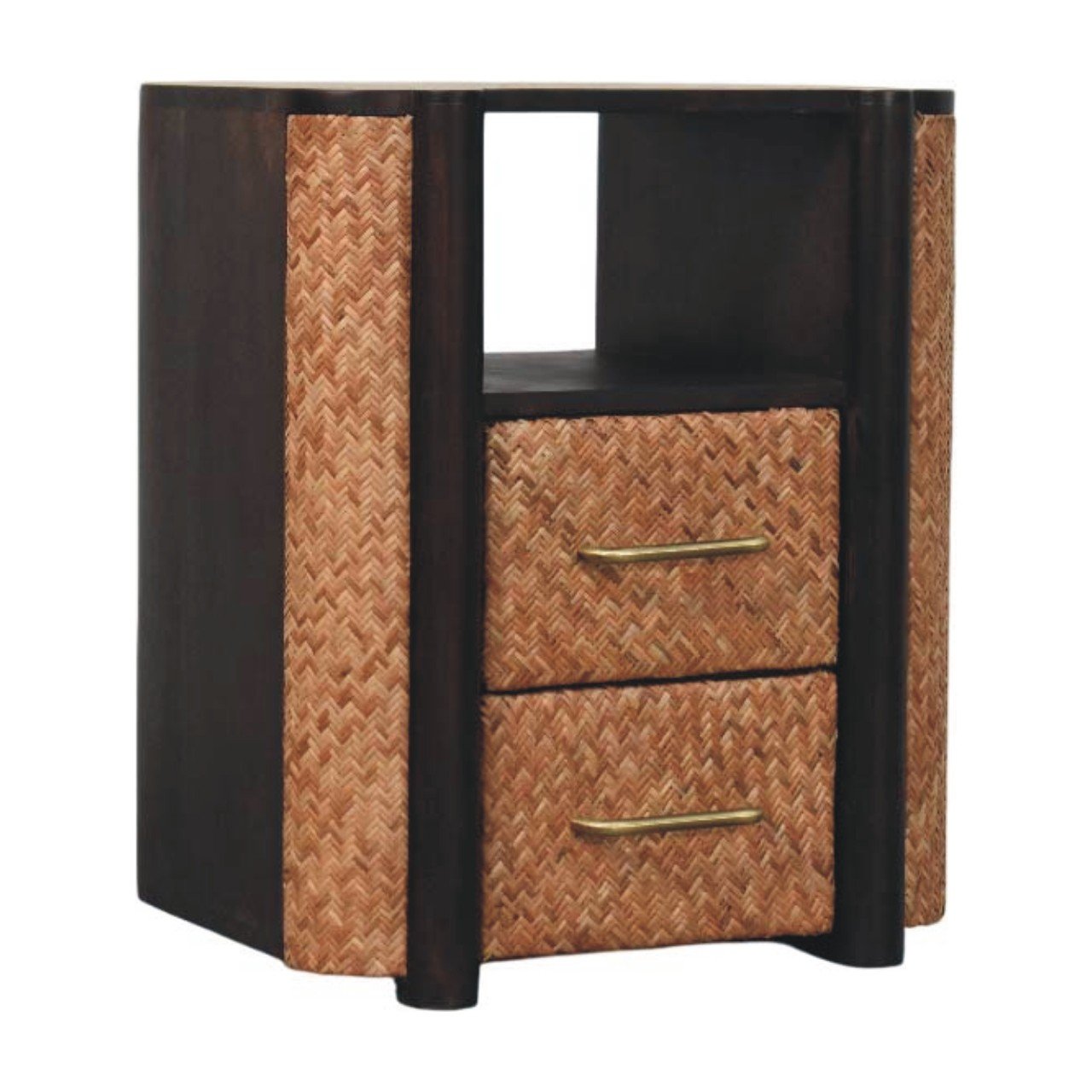 Szafka nocna z litego drewna mango – 50 cm — model IN4116 - Image 2