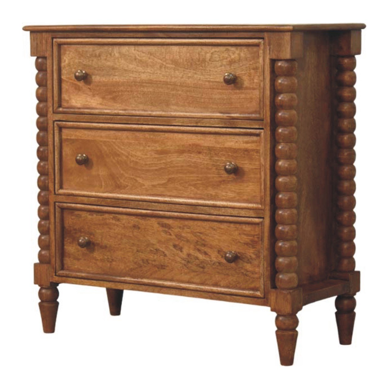 Komoda z litego drewna mango – naturalna, 80 cm — model IN4118