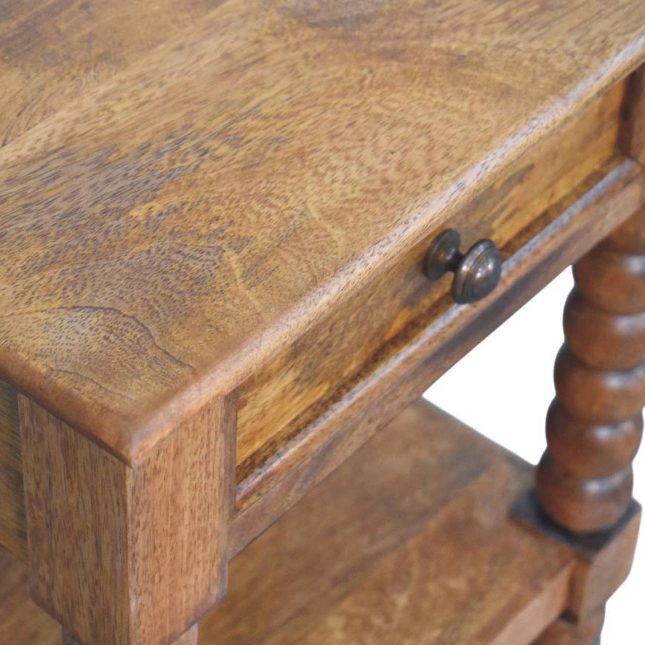 Szafka nocna Artisan IN4120 – lite drewno mango, wykończenie rzemieślnicze - obrazek 4