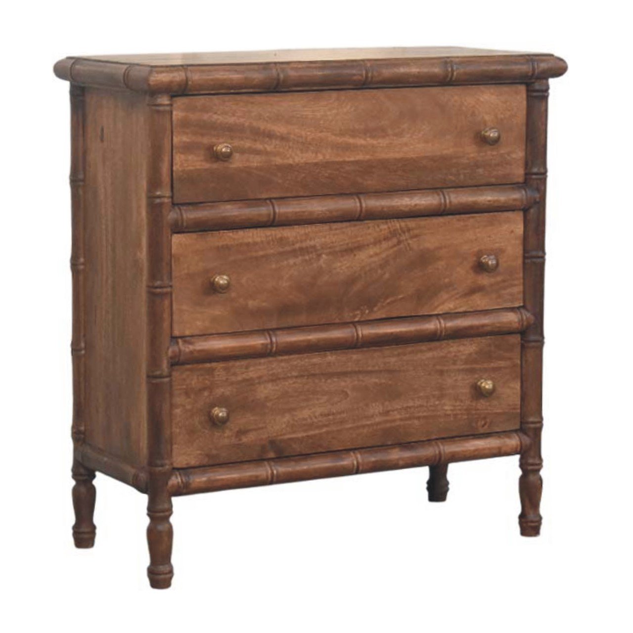 Komoda z litego drewna mango – naturalna, 75 cm — model IN4121