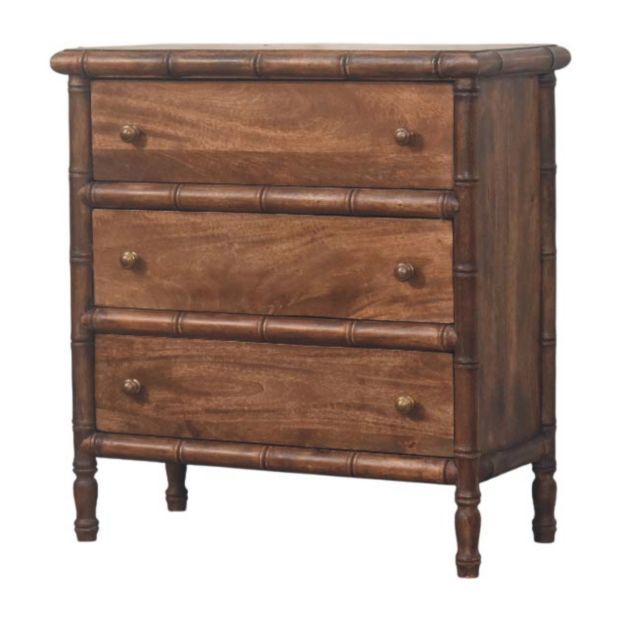 Komoda z litego drewna mango – naturalna, 75 cm — model IN4121 - obrazek 2