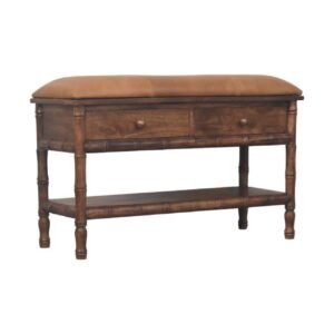 Ławka z litego drewna mango – 90 cm — model IN4122
