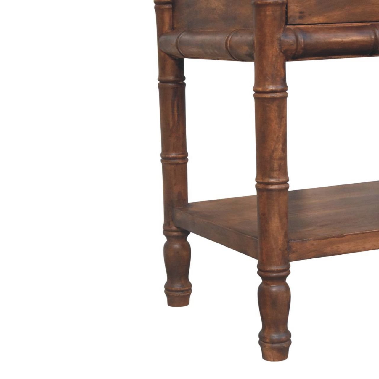 Szafka nocna z litego drewna mango – 45 cm — model IN4123 - obrazek 6