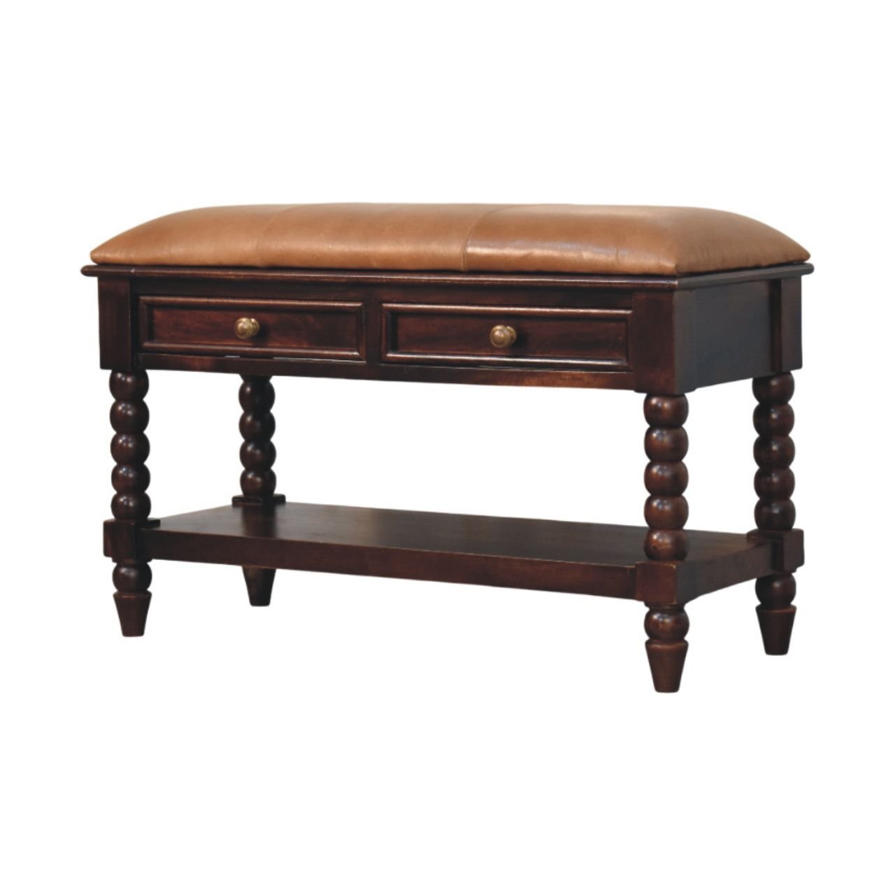 Ławka z litego drewna mango – 90 cm — model IN4128