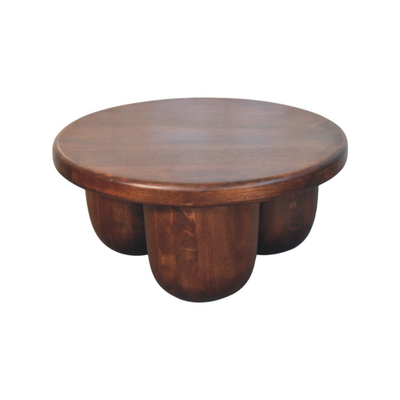 Stolik kawowy z litego drewna mango – 80 cm — model IN4131 - obrazek 2