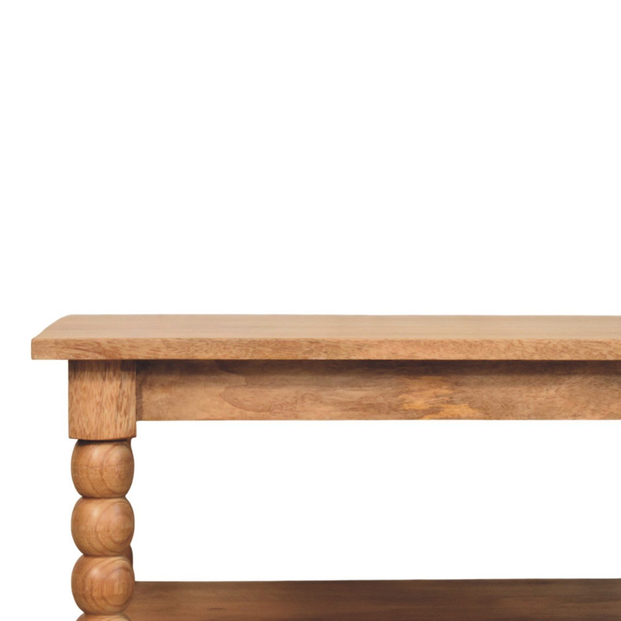 Stolik kawowy z litego drewna mango – naturalny, 80 cm — model IN4134 - Image 3