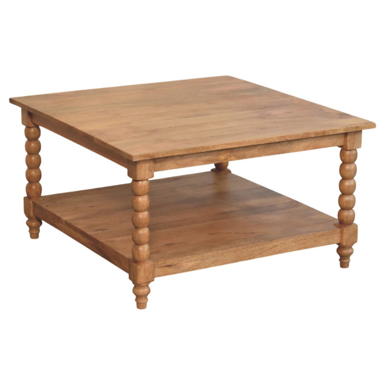Stolik kawowy z litego drewna mango – naturalny, 80 cm — model IN4134 - Image 7