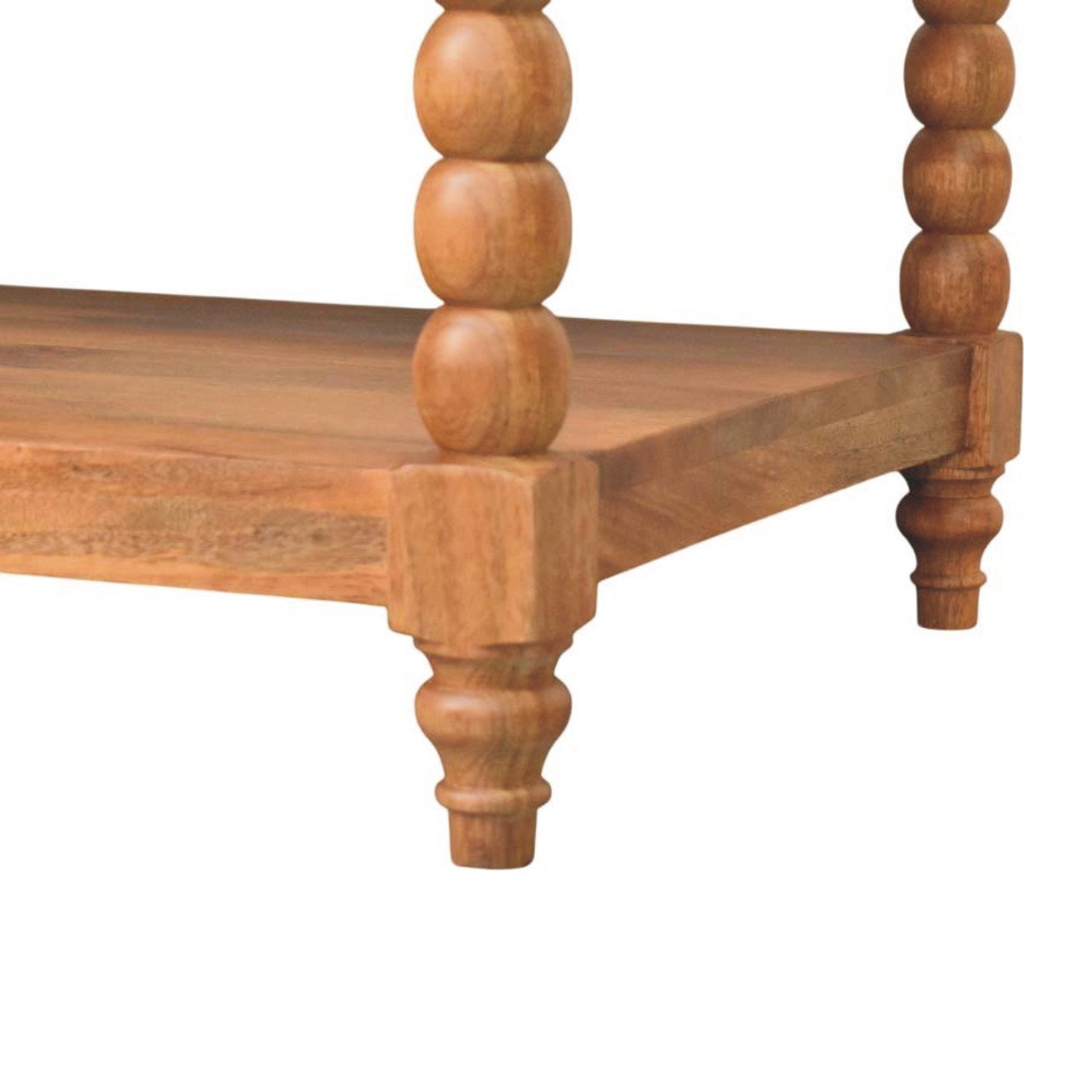 Stolik kawowy z litego drewna mango – naturalny, 110 cm - Image 6