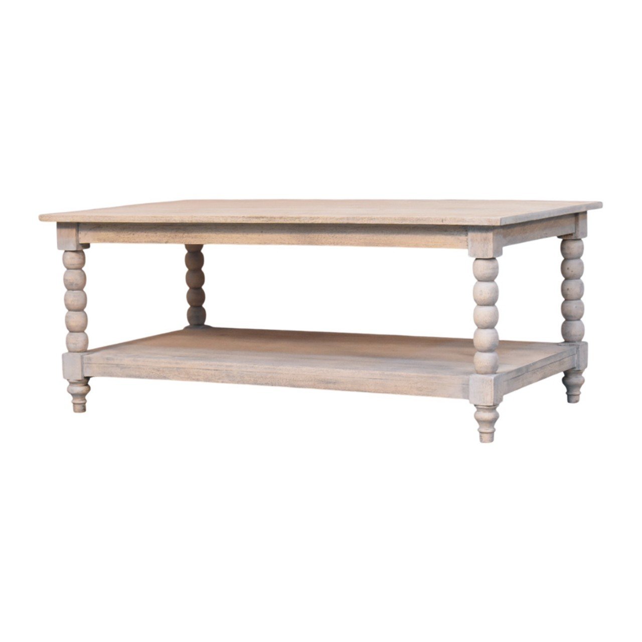 Stolik kawowy Artisan IN4139 – lite drewno mango, wykończenie naturalne
