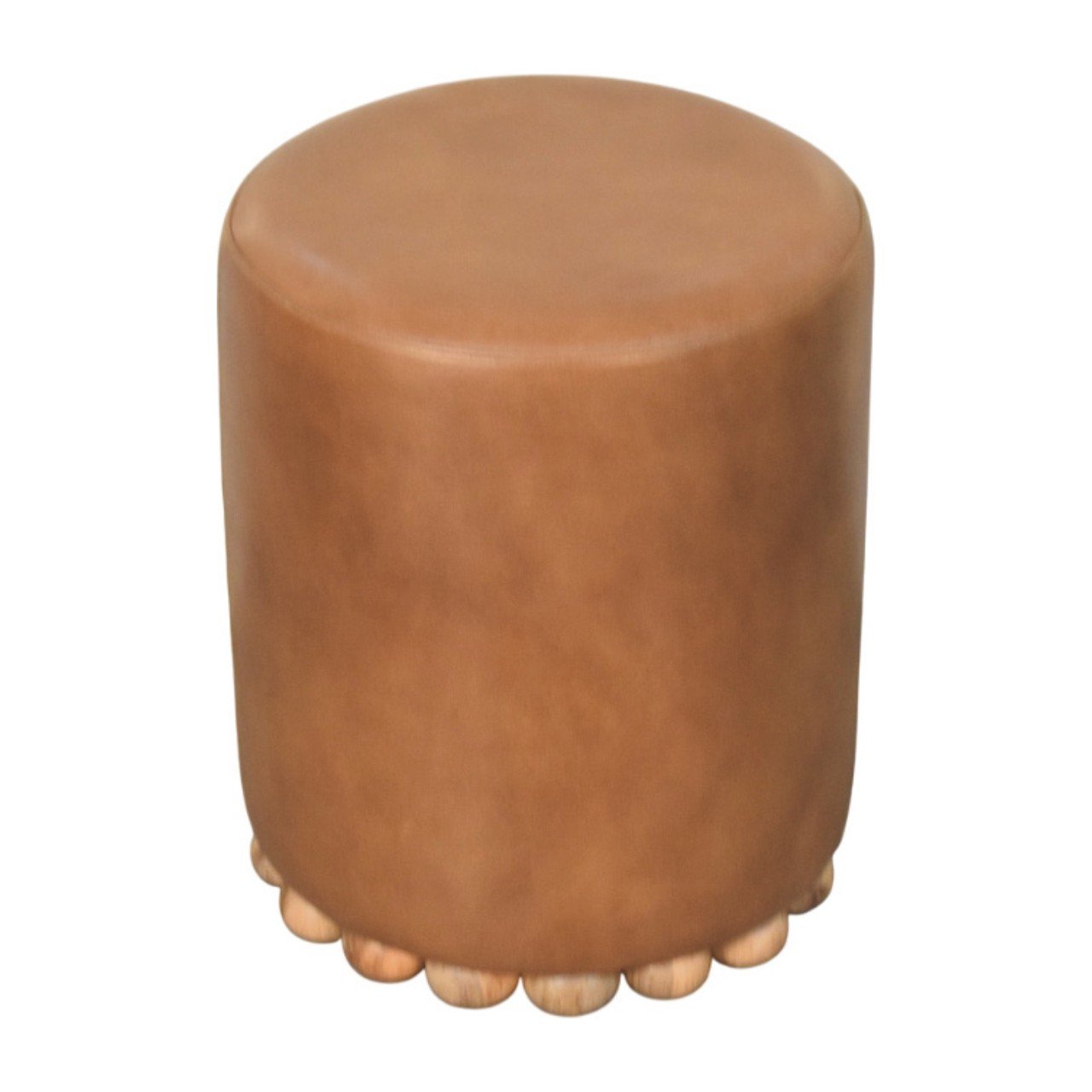 Pufa z drewna o dębowym charakterze – dębowa, 35 cm - Image 2